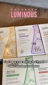 [1 MIẾNG LẺ]  Mặt Nạ Colorkey Luminous Facial Mask Cấp Ẩm Sáng Da Giảm Mụn