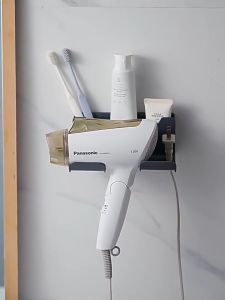 เครื่องดิฉันเริ่มต้นที่วางไดร์ แท่นวางไดร์ สติ๊กเกอร์ฟรี ที่วางไดร์ติดผนัง ที่วางไดร์เป่าผม