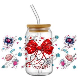 Funko | Tem Nhãn Dán Ly Thủy Tinh 16oz 30 Mẫu Thiết Kế Y Tá Dễ Thương Tem Dán Chuyển Nhiệt UV DTF 3D 16oz Tem Dán Điện Thoại Đồ Thủ Công Sáng Tạo Trang Trí Nhà Cửa
