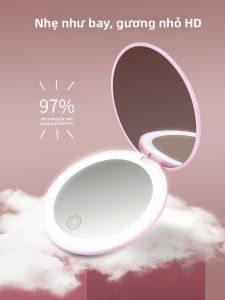 BAKULI | Gương Trang Điểm LED Cầm Tay Gập Được