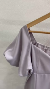 Dress เดรสคอเหลี่ยมแขนตุ๊กตา TT8257