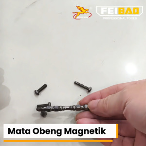 FEIBAO Mata Obeng Magnetik Satu dan Dua Sisi 25-200mm | Plus Minus Baja S2 | Anti Slip & Tahan Lama Kuat