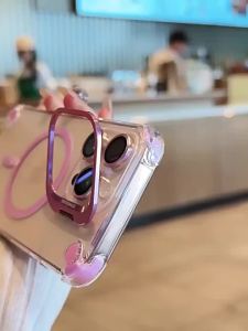 For Magsafe Shockproof Magnetic Phone Case for IPhone 17 16 15 Plus 14 13 12 Pro Max 17Air with Glass Lens Protect Stand Cover