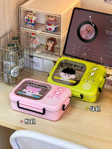 Large Capacity 304 Stainless Steel Lunch Box Cute Divided Meal Box Insulated Food Storage Container for Dormitory Meal Time