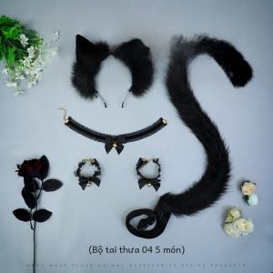 Bộ Tai Mèo Ren Vành Tai Mèo Gợi Cảm Cho Phụ Nữ Bộ Trang Trí Tóc Tai Mèo Thú Cưng Mới Về Thời Trang Mùa Hè 2024