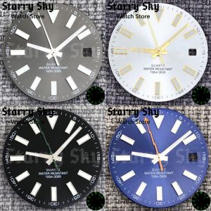 Starry Sky 29mm Black/White/Grey/Blue Watch Dial Watch Hands With Green Luminous Fit RONDA 515 Quartz Movement Watch Accessories