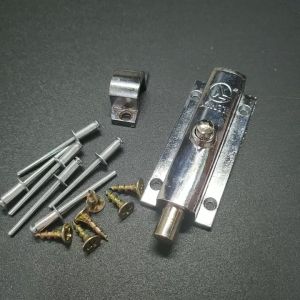 Chốt Khóa Cửa Nhỏ Lò Xo Bấm Chốt Tự Động An Toàn Chắc Chắn Đi Kèm Vít Và Rive Phù Hợp Cửa Sổ Cửa Nhỏ Cửa Tủ