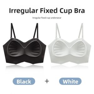 MiiOW | Cat Woman Strapless Vest Womens Summer New Inner Wear No Bra Integrated Tube Top Underwear Base Shirt Thin Strap Female Model