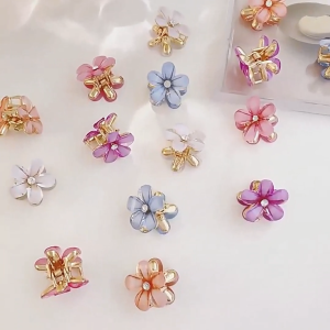 SK-C1388 Jepit Rambut Poni Kecil Bentuk Bunga Daisy / Jepitan Rambut Lucu Wanita Anak Dewasa Jedai