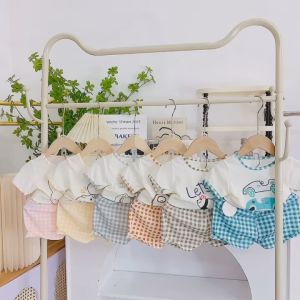 Bộ Cộc Tay Thun Tăm Cho Bé Bộ Thun Tăm Trơn Cho Bé Trai Và Bé Gái Từ 5Kg Đến 15kg Thiết Kế Nút Đơn Giản 106