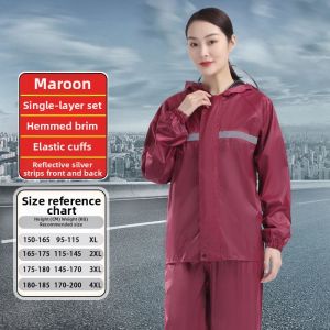 Reflective Waterproof Raincoat Separate Set