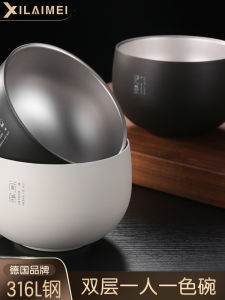 Bát Thép Không Gỉ 316 Kiểu Nhật Bản Cách Nhiệt Chống Rơi Bát Ăn Trưa Cho Người Lớn Bát Đơn Dùng Tại Nhà Bát Đựng Cơm