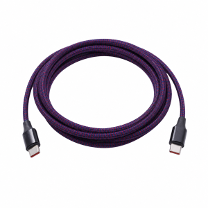 100W USB C to USB C Cable PD Fast Charging Type C Charger Cord Nylon Braided E-Marker Chip 480Mbps Sync for Laptop Phone