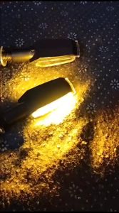 2PCS LAMPU SEIN MINI SEN LED 2 SISI MOTOR UNIVERSAL NYALA KUNING