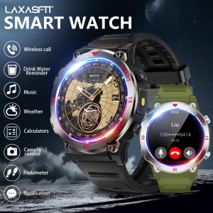 LAXASFIT Sports Smart Watch Bluetooth Calling Music 1.52inch HD Multiple Workout Modes Mens Outdoor Sports Smartwatch 2025 New