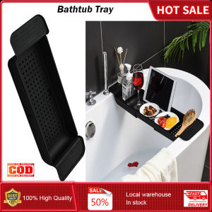 อ่างอาบน้ำแท่นวางโทรศัพท์ถาดเก็บของอ่างอาบน้ำชั้นวางชั้นวางของชั้นวางแบบหดได้อ่างอาบน้ำไม้