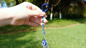 Ethnic Hanging Blue Eye Wind Chimes Pendant Outdoor Garden Door Decor Metal Wind Bells Handcrafted Good Luck Hiasan