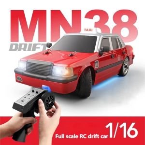 ST[Available now][Fast delivery]New MN Model MN38 Full Scale 116 Rc Drift Remote Control Taxi High Speed Rc Drift Car Crown Childrens Toy Birthday Gift
