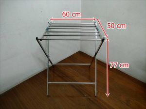 ราวตากผ้า ราวตากผ้าสแตนเลส พับได้ ราวตากผ้าขนหนู ราวตากผ้าเช็ดตัว ราวตากผ้าพับได้ ราวมี6เส้น มีให้เลือก 2ขนาด : ยาว85cm. และยาว60cm.