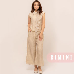 RIMINI - One Set Wanita Frill Tanpa Lengan Size XS-XL - Clarencie Set CC31565-CC31143