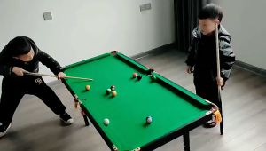 Billiard Table For Kids & Adult 47x25.6 Inches Height Adjustable Billiard Table Set Folding Pool Table Billiards Game