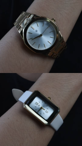 HB Jewelry ALPHA White Roman Numeral Rectangle Leather Watch for Women Vintage Minimalist Formal Office Wear Water Resistant Battery Operated Hypoallergenic Non Tarnish Non Fading Minimalist Always and For Everyday Use Affordable Fashion Watch