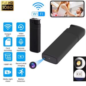 Kamera Korek Api Wifi CCTV Spy Camera Lighter Pantau Jarak Jauh