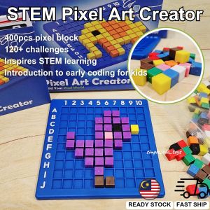 Pixel Art Creator STEM Kit 400pcs Blocks 120+ Challenges Coding for Kids Educational Toys STEM Toys Fine Motor Skills