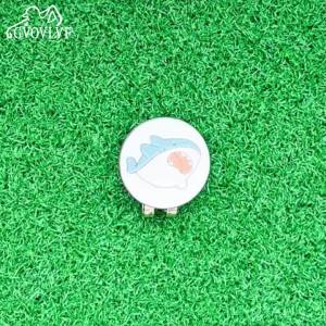 Golf Markers With Magnetic Hat Clips Featuring Shark Patterns Gifts For Both Male And Female Golfers And Unique Golf Accessorie