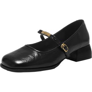 Agsdon | Mary Jane Summer Dress Match Vintage French Work Shoes