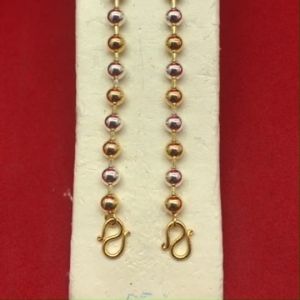 สร้อยข้อมือสองกษัตริย์ลายไข่ปลาห้อยจี้หัวใจดาว 2K ความยาว 7-7.2 นิ้ว ชุบทอง 2K ใส่ได้ทุกโอกาส งานสวย พร้อมส่ง