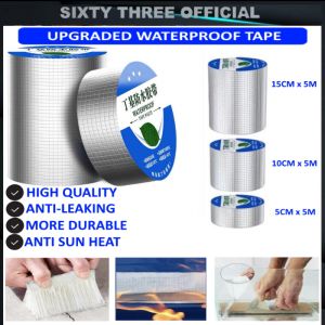 Waterproof Tape Professional Aluminum Foil Adhesive Butyl Tape Crack Repair Bathroom Gam Bumbung Water Proof Tandas