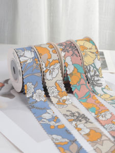 Ruy Băng Satin Viền Sóng Hoa Thắt Nút Bướm Vải Thủ Công DIY Hoa Bó Hoa Vật Liệu Đóng Gói Quà Tặng Ruy Băng Vải