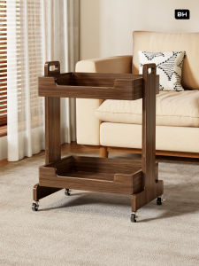 Wooden Multi-level Trolley Shelving Unit