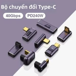 Bộ Chuyển Đổi USB4.0 Type-C 240W Sạc Nhanh 40Gbps Truyền Dữ Liệu Video 8K Đầu Nối Hình Chữ U Góc Vuông 8 Kiểu Dáng Có Sẵn