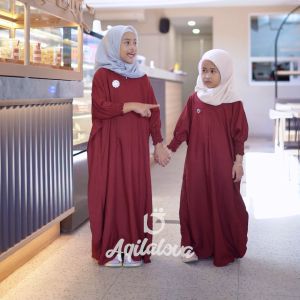 AQILALOVA Mandalika Kids Kaftan Anak Perempuan Bahan Rayon