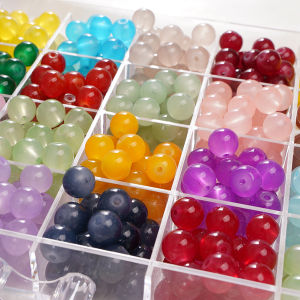100/500pcs Glass Round Beads Multicolour 4/6/8mm Loose Round Beads For Jewelry Making DIY Friendship Bracelets Beading Kits