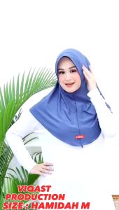 Bergo Hamidah Jersey Premium Viqast Ukuran S M L Hijab Instan Sporty