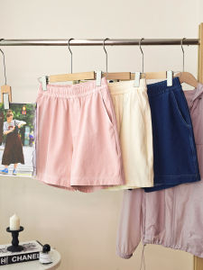 XIAOER | Soft Breathable High-Count Cotton Colorfast Loose Waist Short Pants For Women