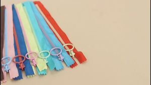 5PCS 15/20/25/30/35cm 3# Closed End Resin Zippers Pull Ring Zip Slider Head for Sewing Bags Wallet Purse Cloth Accessories Craft
