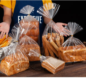 100Pcs Bread Packaging Bags Toast Bag For Brownies Doughnut Sandwich Cookies Biscuits Packaging Bag Gift Bag Wedding Party Decoration for DIY Homemade Bakery