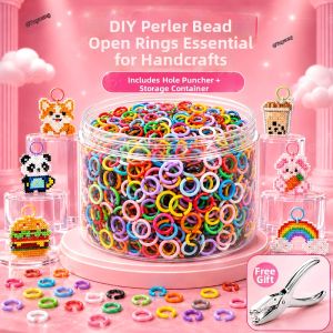 YUGUANG | Colorful Open Ring Bead Chain Hanging Strap Keychain Accessory Punching Tool DIY Material