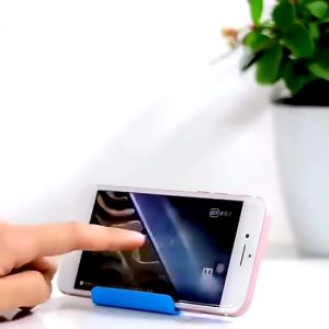 Mini Portable Plastic Mobile Phone Holder Lazy Phone Bracket Candy Color Desktop Phone Mount Stand Universal Phone Tablets Stand Holder Portable Desk Phone Holder