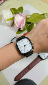 Jam Tangan Kulit Classic Wanita Pria! Tali Kulit Nyaman Gaya Kasual - Bisa Bayar di Tempat Stok Ready!