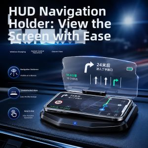 BAIMANG | Wireless Charging Foldable HUD Projector Car Mount