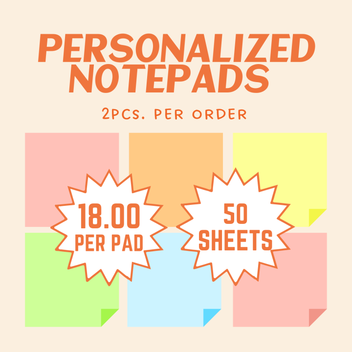 Customized Notepad (Own Design / Stock Design) | Lazada PH