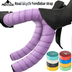 MOTSUV Road Bike Handlebar Tape Cycling EVA Anti-slip Shockproof Ultralight Bicycle Soft Winding Handle Bar Tape with End Plugs