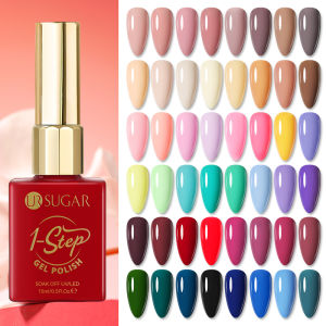 UR SUGAR 15ml 1 Step Gel Polish 3 IN 1 Red Pink Glossy Nail Soak Off LED UV Gel Nail Varnishes No Need Base Gel and Top Coat