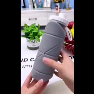 600ML Botol Air Lipat/Botol Lipat Gel Silika Tumbler Lipat Anti Bocor Luar Ruangan