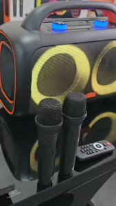 ลำโพงบลูทูธ ดอก6.5นิ้ว2ดอก ZQS-L19 ฟรีไมค์ลอย2+รีโมท รองรับAUX TF USB เสียบไมค์สายเพิ่มได้2ตัว เสียงเบสแน่น ปรับวอลลุ่มไมค์ได้